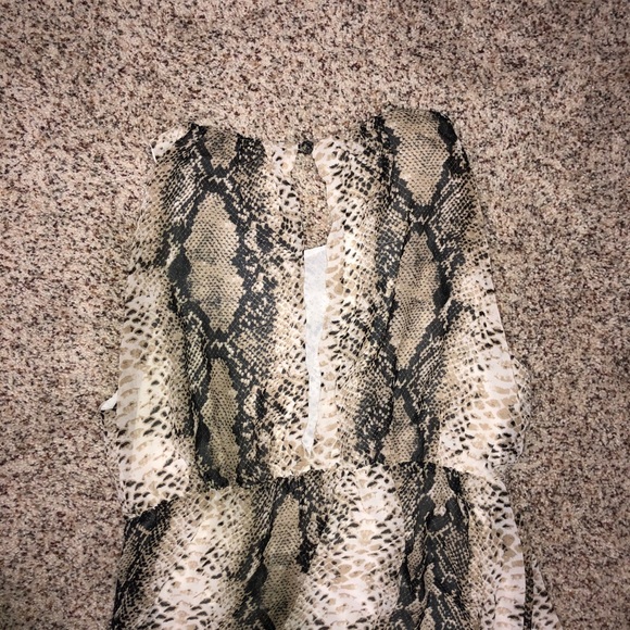 Andrée High Low Snakeskin Maxi Dress - Picture 7 of 8